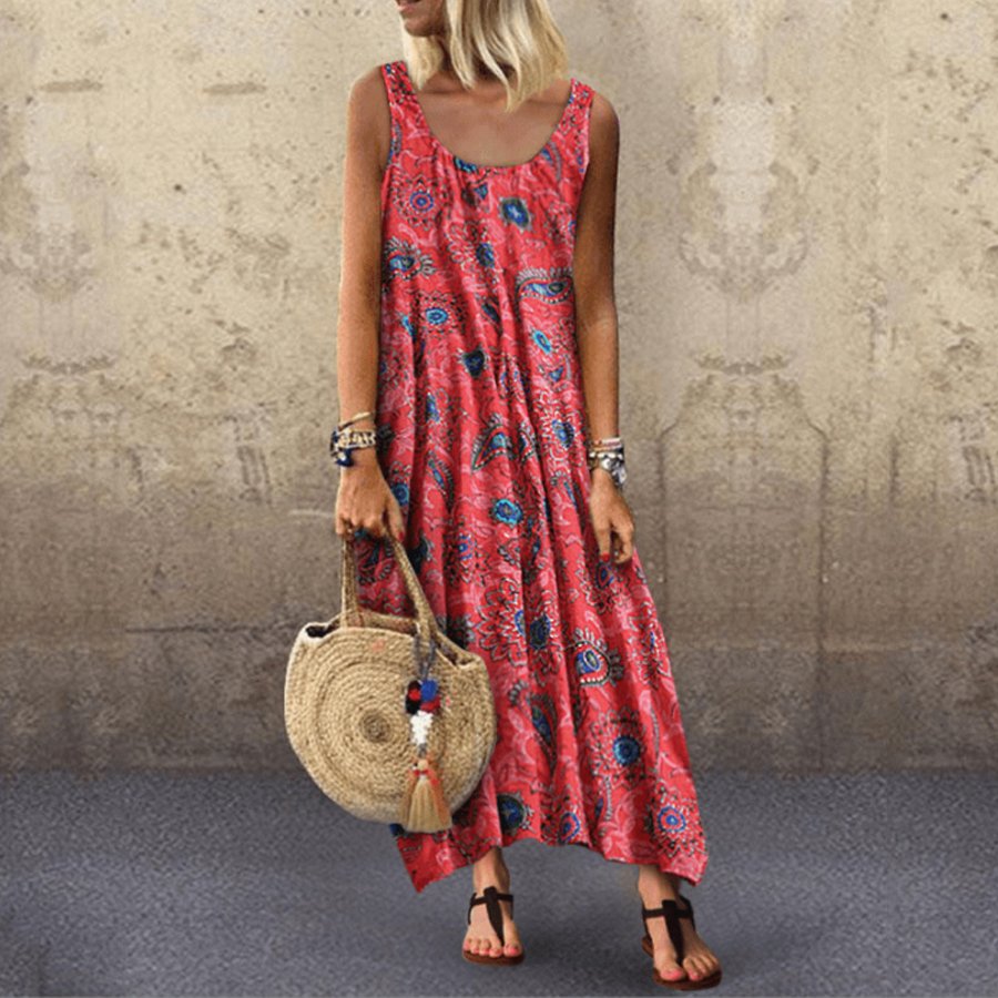 Women's Boho Print Maxi Dress