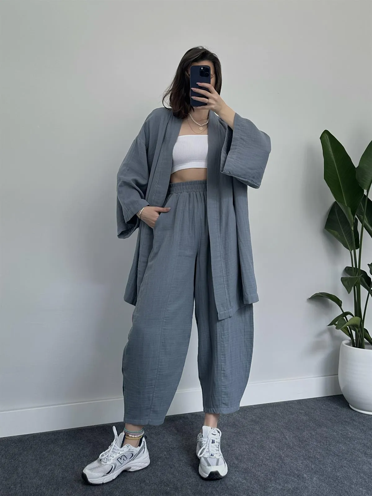 COMFORTABLE LOOSE KIMONO SET
