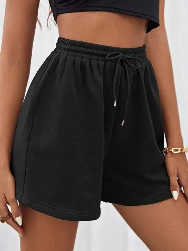 WOMEN'S CASUAL DRAWSTRING WAIST SPORT SHORTS