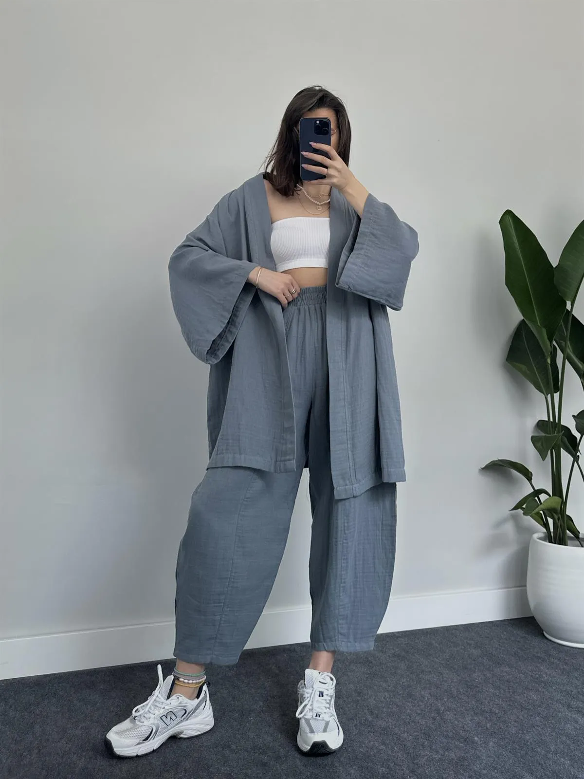 COMFORTABLE LOOSE KIMONO SET