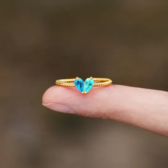 🔥🔥🔥🔥For Love - Partners In Love Heart Custom Birthstone Ring