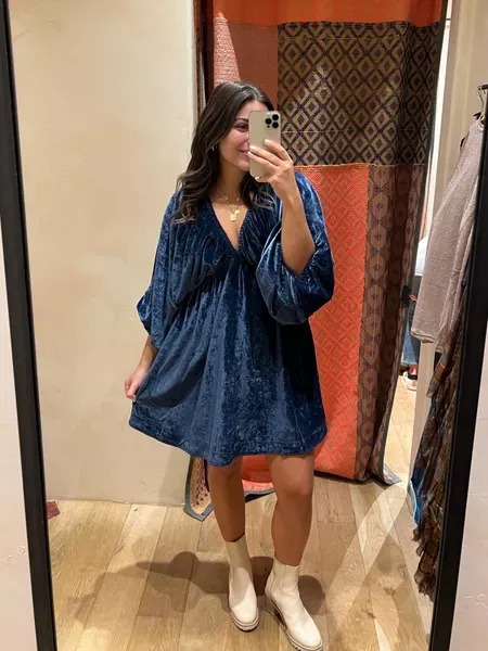 CHRISTMAS SALE 80% OFF ✨WOMEN'S V NECK VELVET DRESS(BUY 2 FREE SHIPPING)