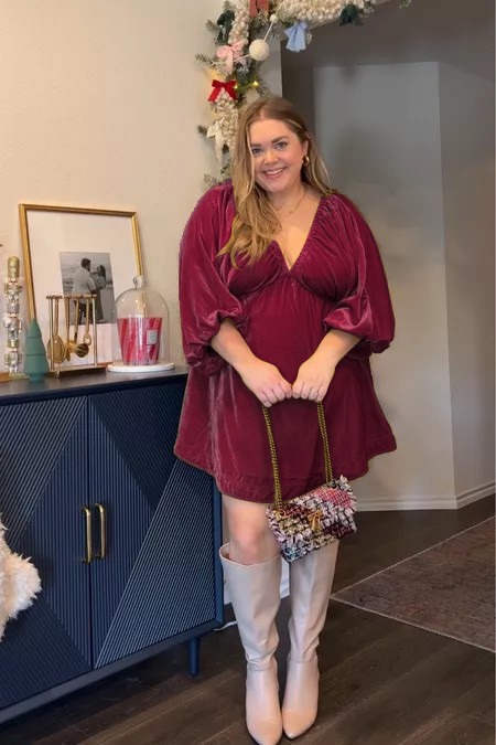 CHRISTMAS SALE 80% OFF ✨WOMEN'S V NECK VELVET DRESS(BUY 2 FREE SHIPPING)