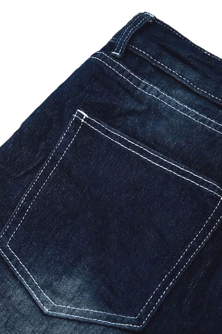 Midiross Button Up Roll Hem Straight Leg Jeans