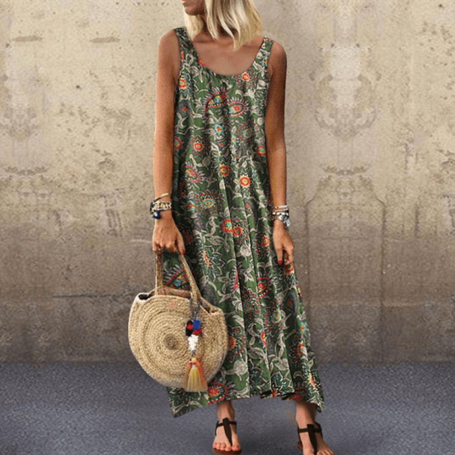 Women's Boho Print Maxi Dress