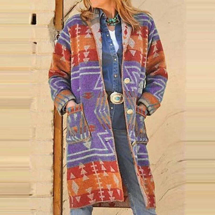 Women Western Style Maxi Coat