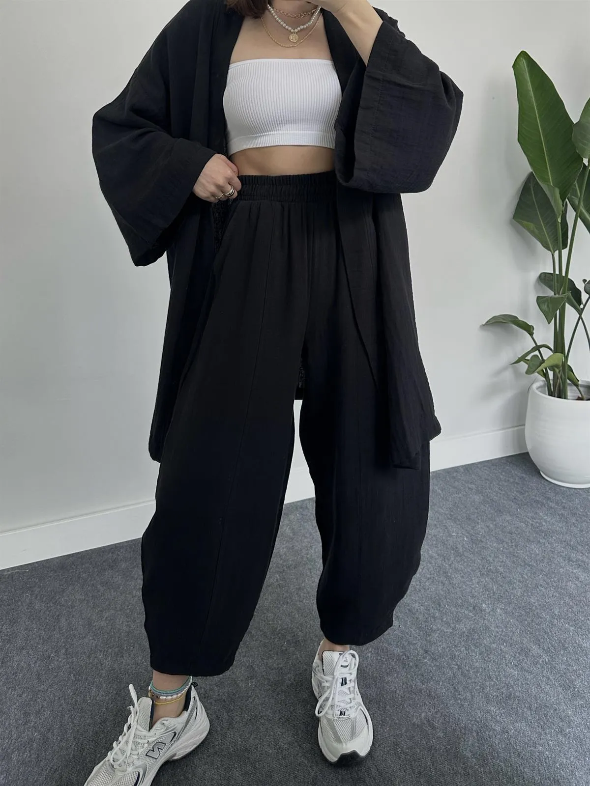 COMFORTABLE LOOSE KIMONO SET