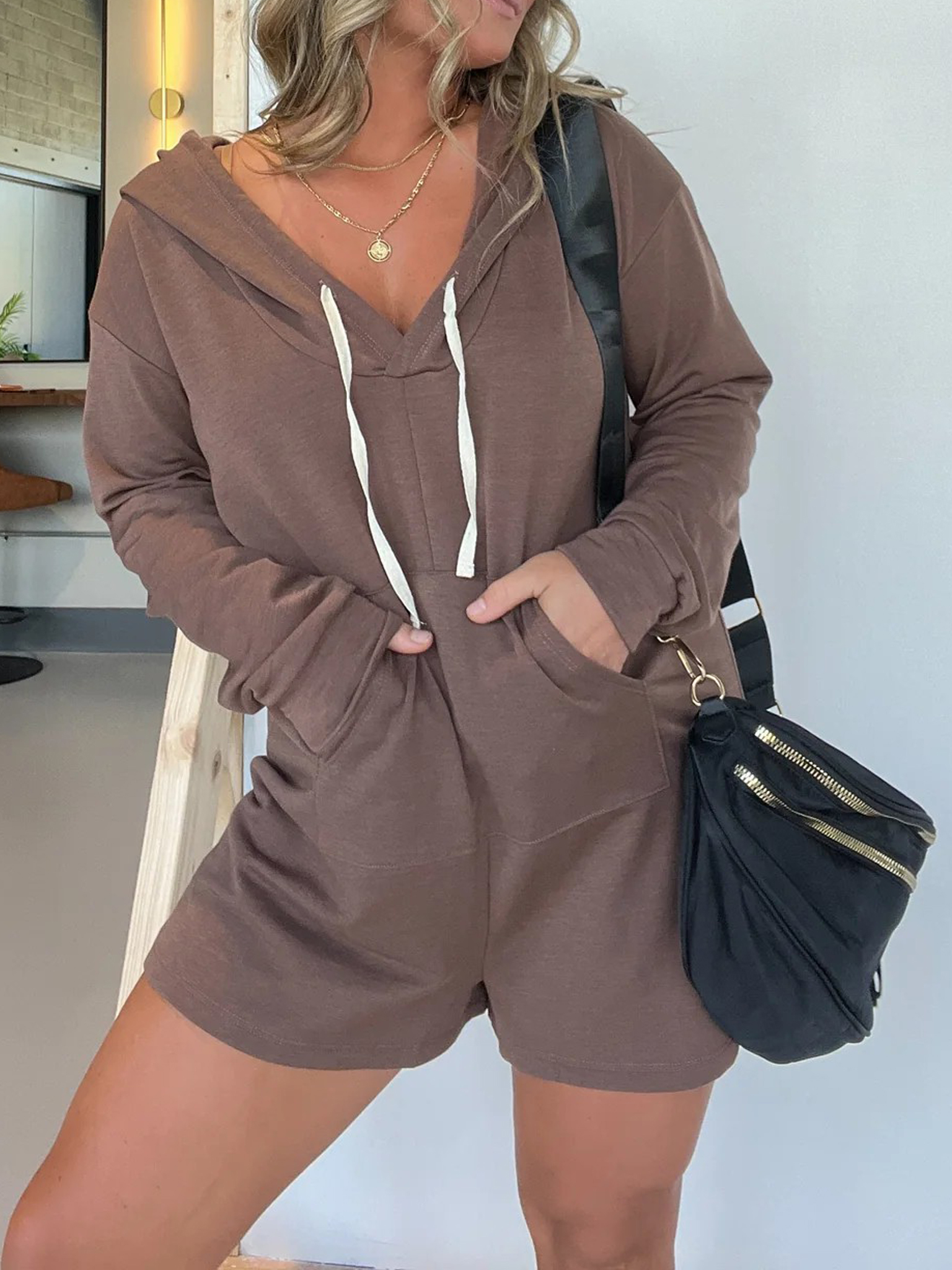 women's hoodie sweatshirt romper (BUY 2 FREE SHIPPING)