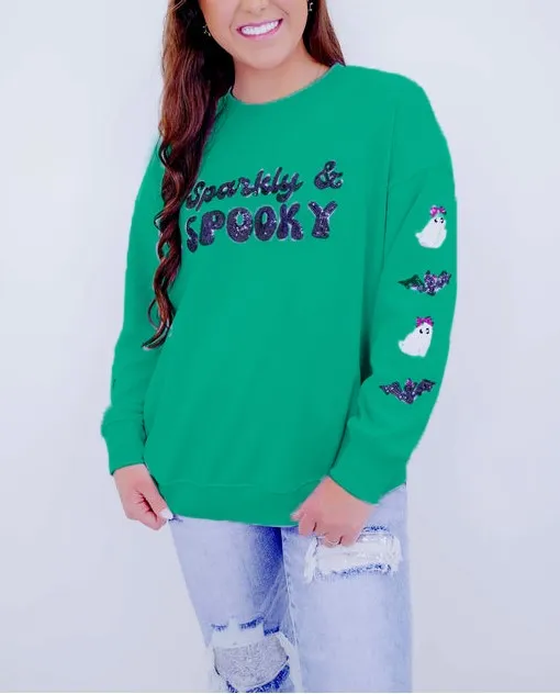 🔥🔥🔥🔥Women's Sparkly & Spooky Sequin Sweatshirt (Buy 2 Free Shipping)