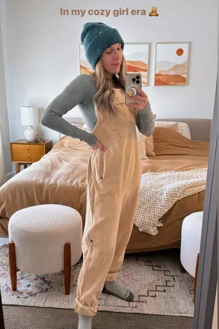 2024 New Women's Fleece Warm Overalls Loose Casual Jumpsuits (Buy 2 Free Shipping)