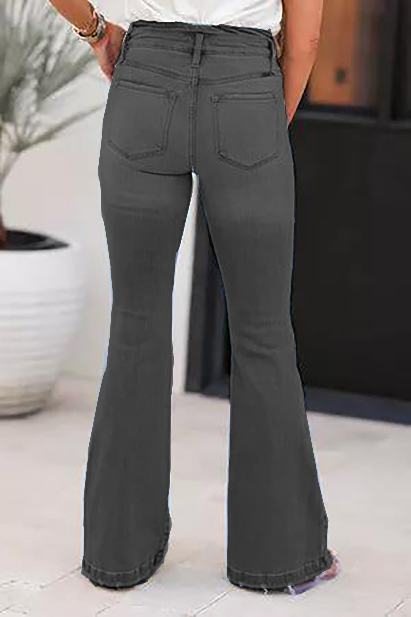 🔥🔥 🔥🔥90S VINTAGE  4-BUTTON FLY HIGH RISE CURVY FLARE JEANS