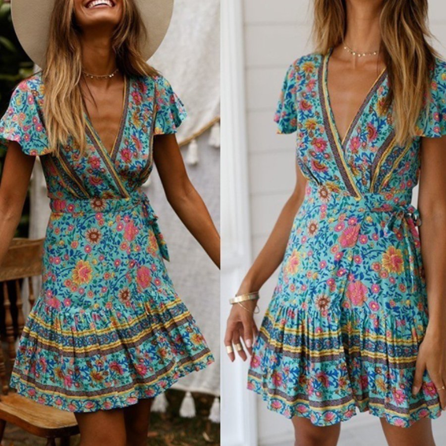 Ladies Fashion Floral Mini Skirt