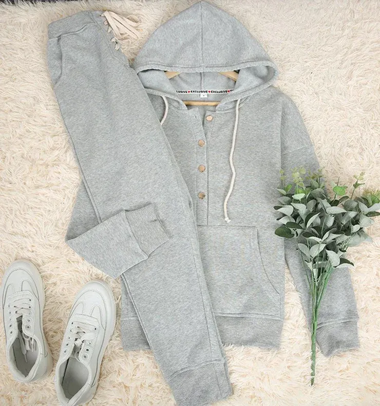Grey Hoodie and Jogger Set