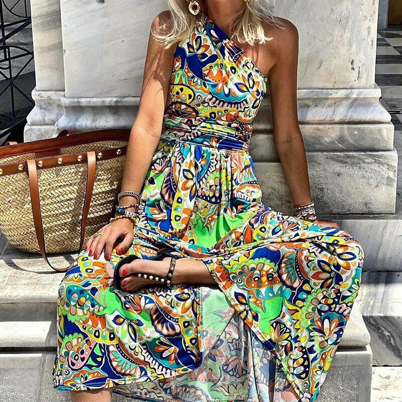 Women‘s Bohemia Printed Long Dress