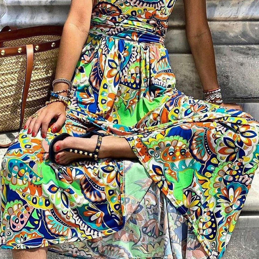 Women‘s Bohemia Printed Long Dress