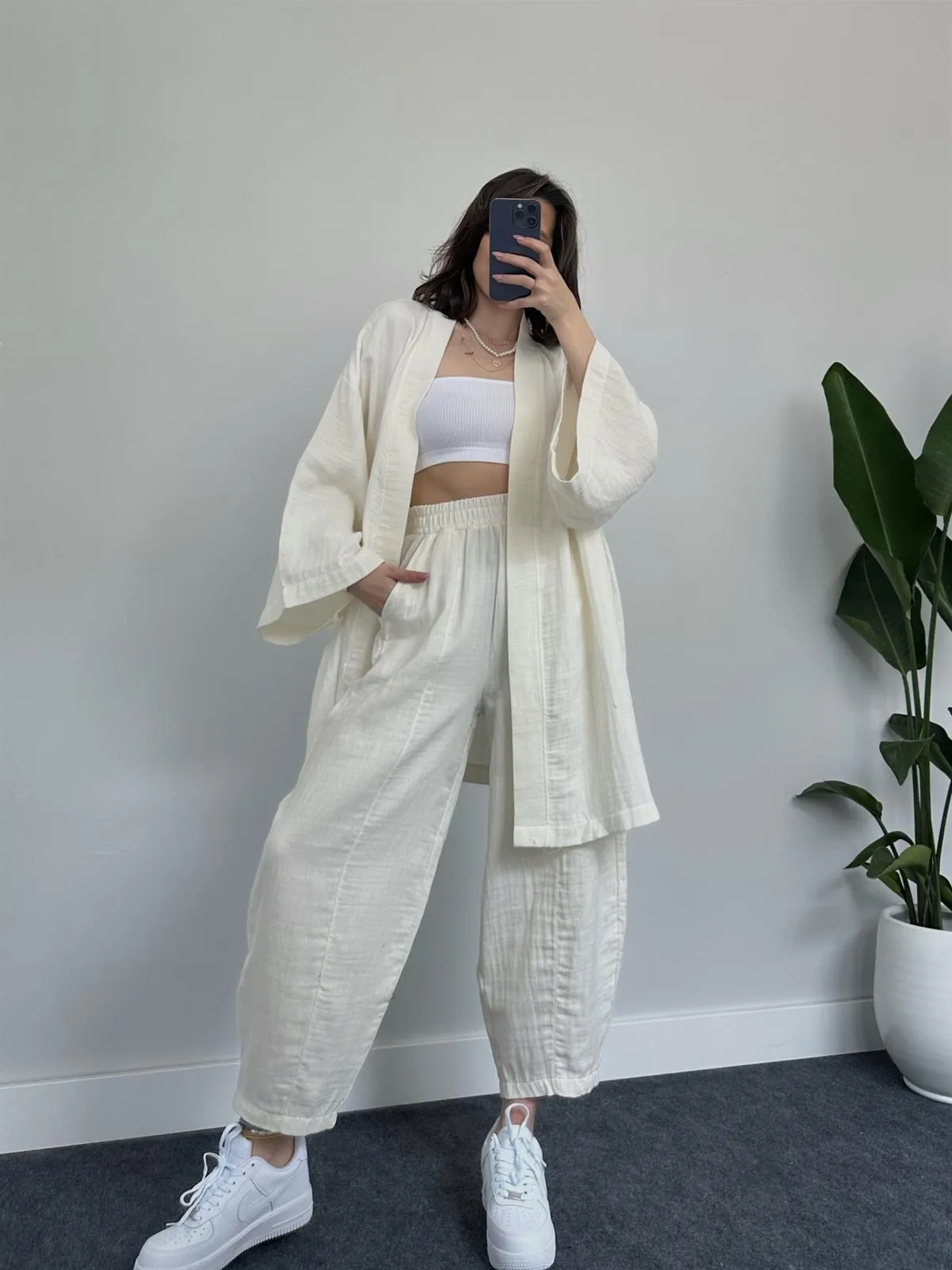 COMFORTABLE LOOSE KIMONO SET
