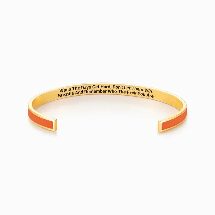 🔥🔥🔥🔥Summer Hot Sale🌊 DON'T LET THE HARD DAYS WIN COLOR BANGLE