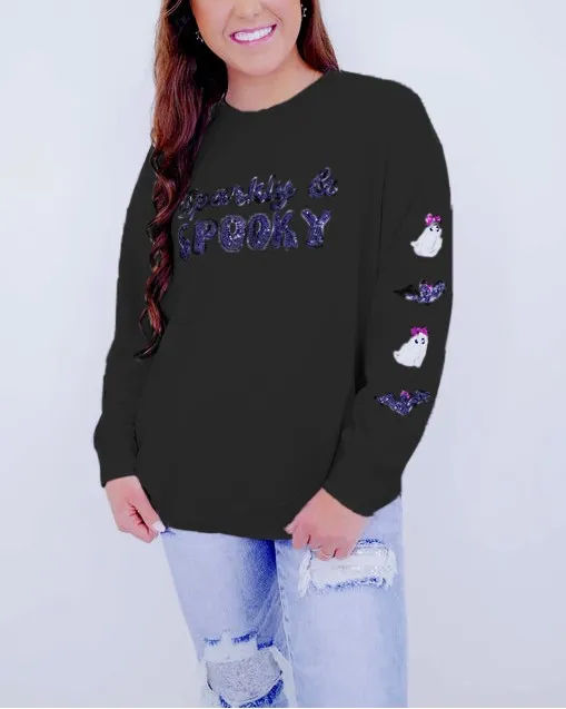 🔥🔥🔥🔥Women's Sparkly & Spooky Sequin Sweatshirt (Buy 2 Free Shipping)