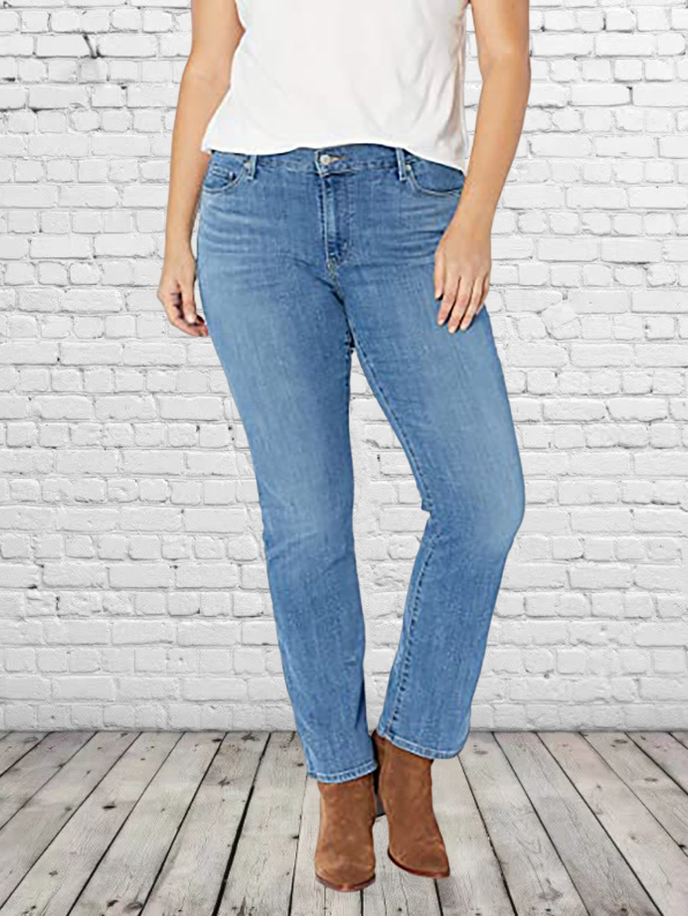 Midiross Women's Classic Mid Rise Bootcut Jeans