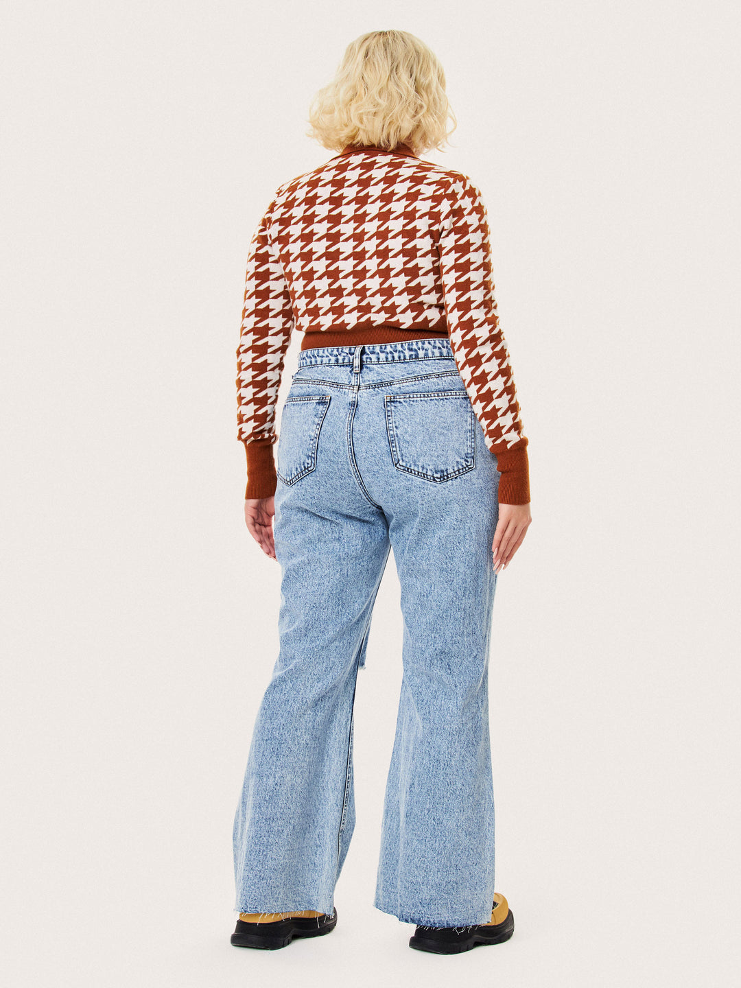 Curve & Plus Denim Ripped Flares