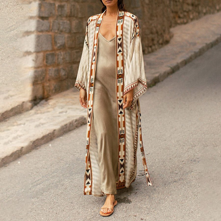 Ladies Vintage Western Print Cardigan