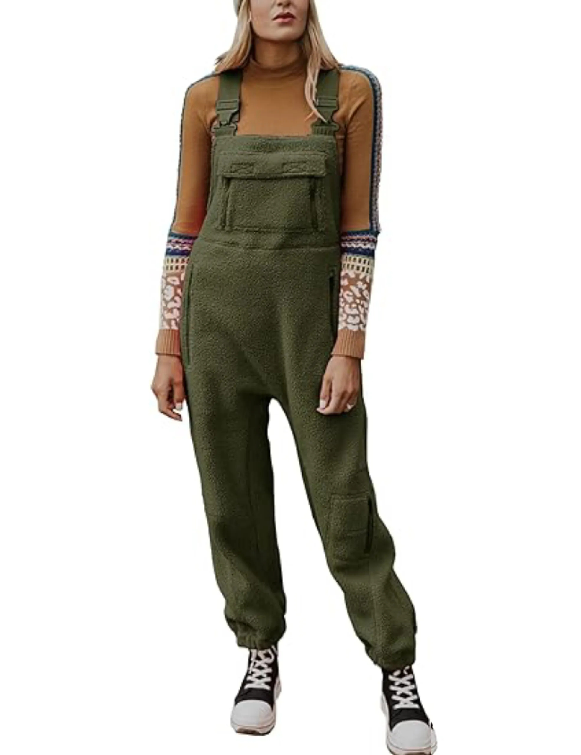 ✨✨✨2023 WINTER SALE WOMEN'S FLEECE WARM OVERALLS LOOSE CASUAL JUMPSUITS (BUY 2 FREE SHIPPING)