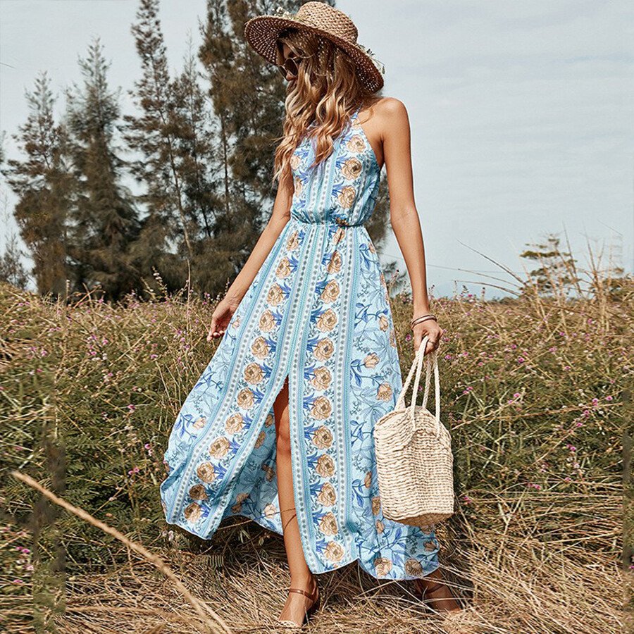 Sleeveless Off-The-Shoulder Sexy Midi Dress