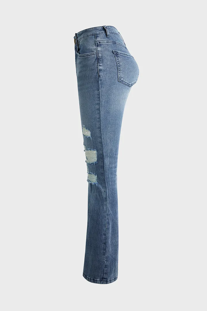 Midiross Vintage Ripped Flare Jeans