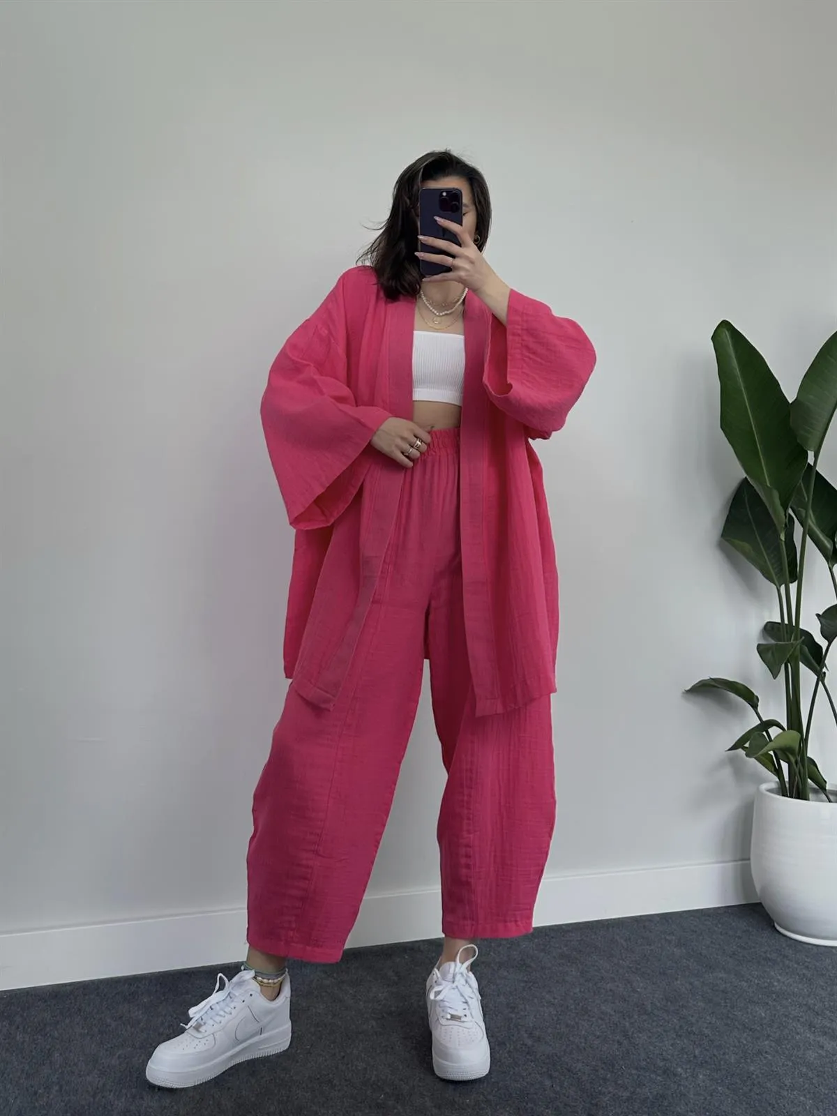 COMFORTABLE LOOSE KIMONO SET