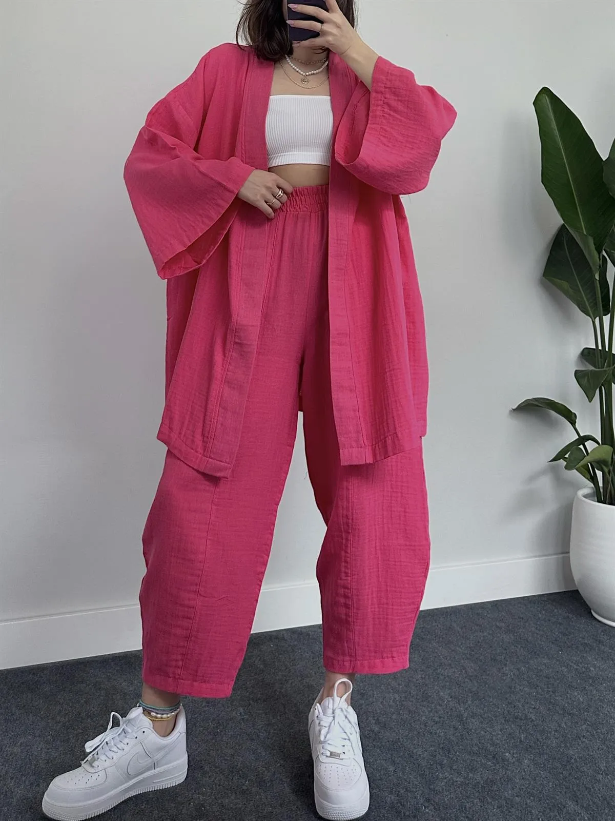 COMFORTABLE LOOSE KIMONO SET