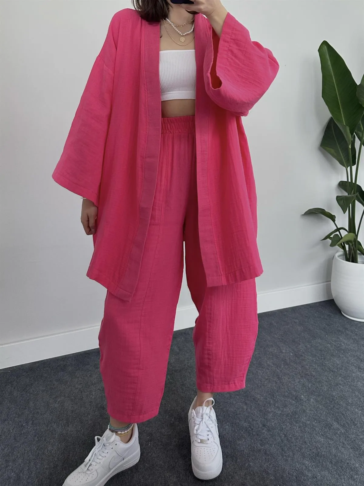 COMFORTABLE LOOSE KIMONO SET