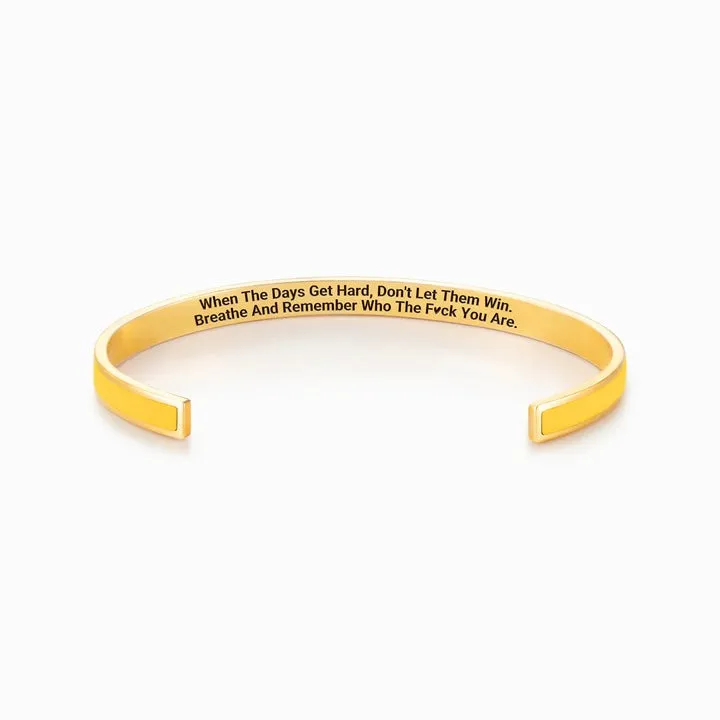 🔥🔥🔥🔥Summer Hot Sale🌊 DON'T LET THE HARD DAYS WIN COLOR BANGLE