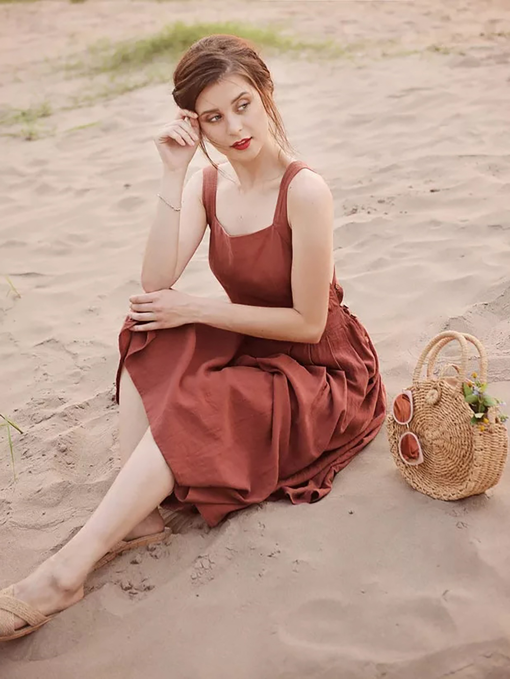Midi Linen Dress