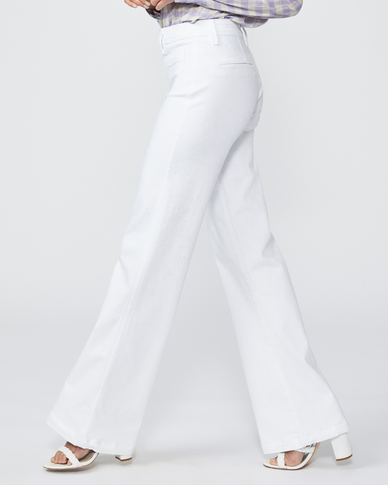 Crisp WHITE DENIM FLARE JEANS