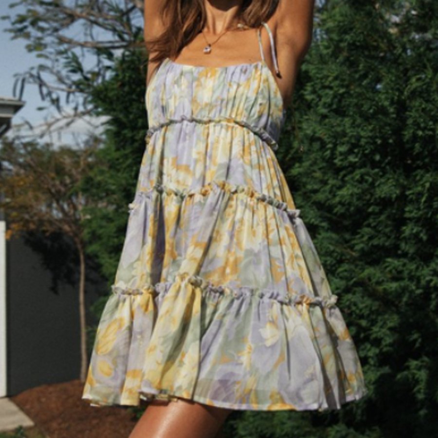 Ladies Fashion Floral Mini Skirt