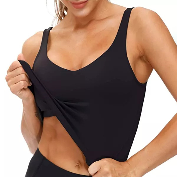 Sports Bra Wirefree Padded Medium Support Yoga Bras Gym Running Workout Tank Tops