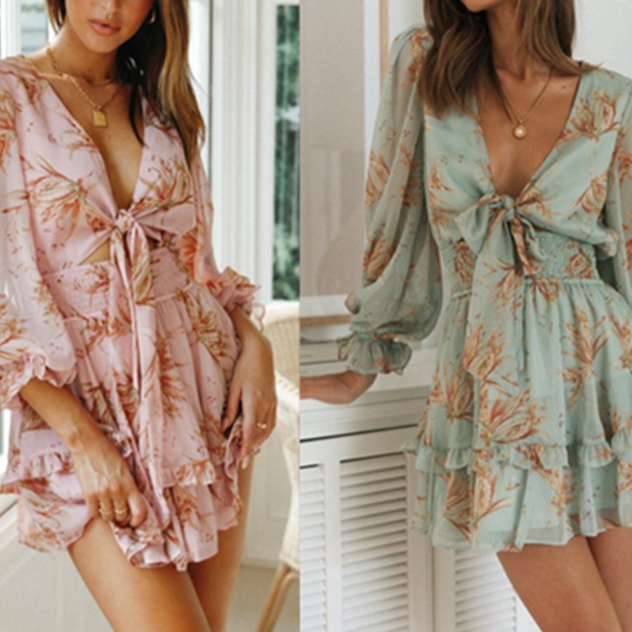 Ladies Fashion Floral Mini Skirt