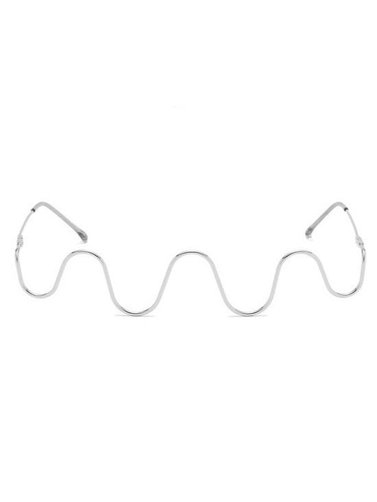 Alloy Half Rim No Lens Glasses