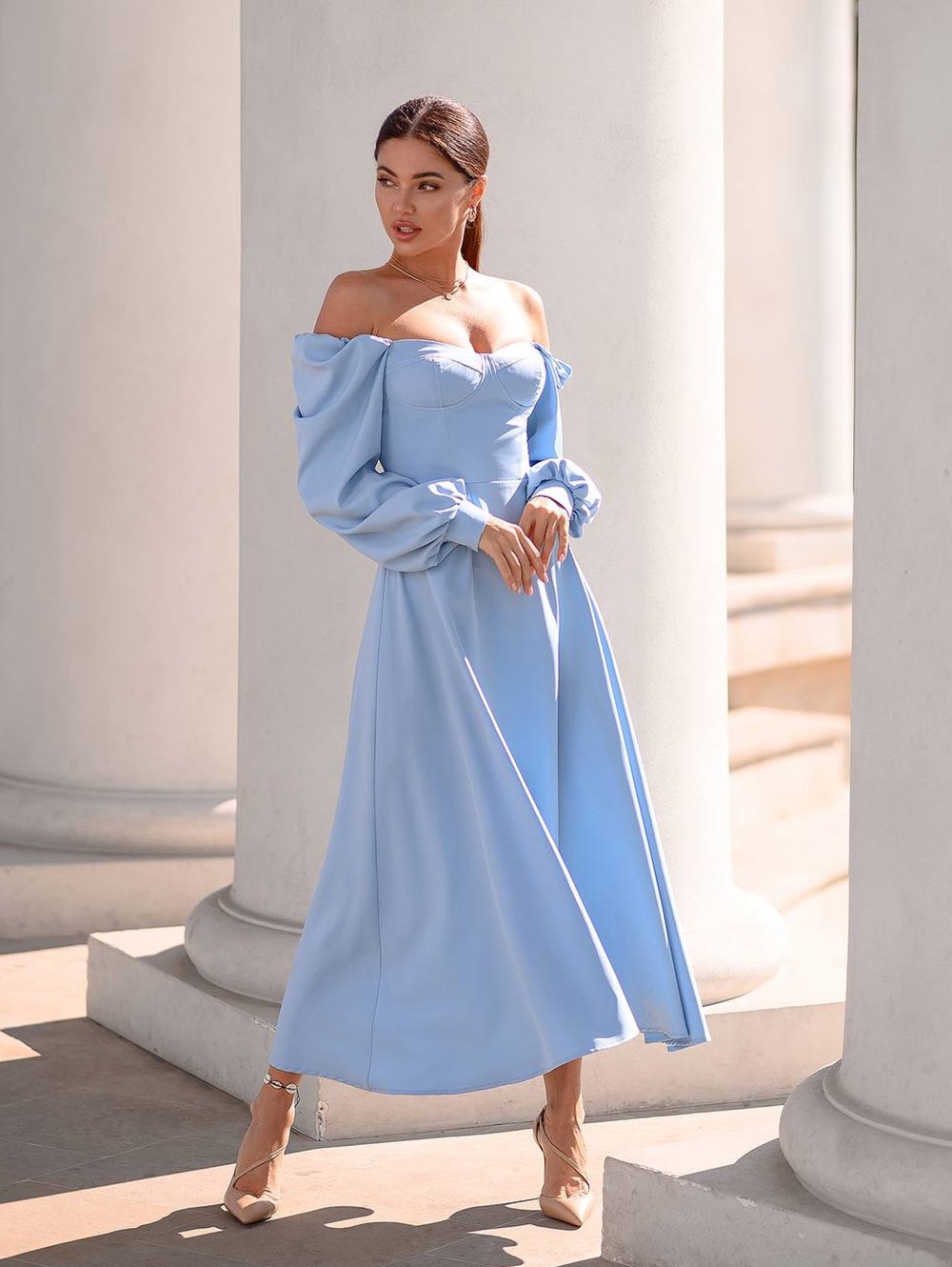 Elegant Puff Sleeve Dress