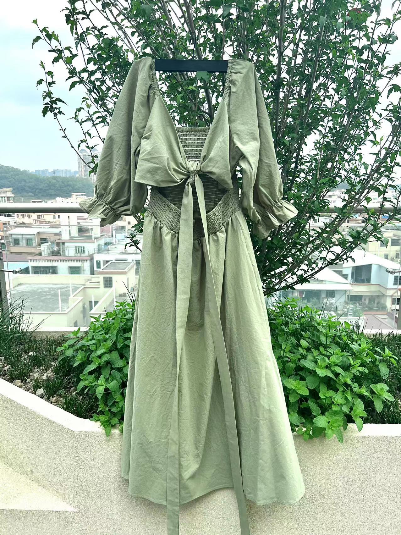 FRENCH RUFFLED LANTERN SLEEVES MULTI