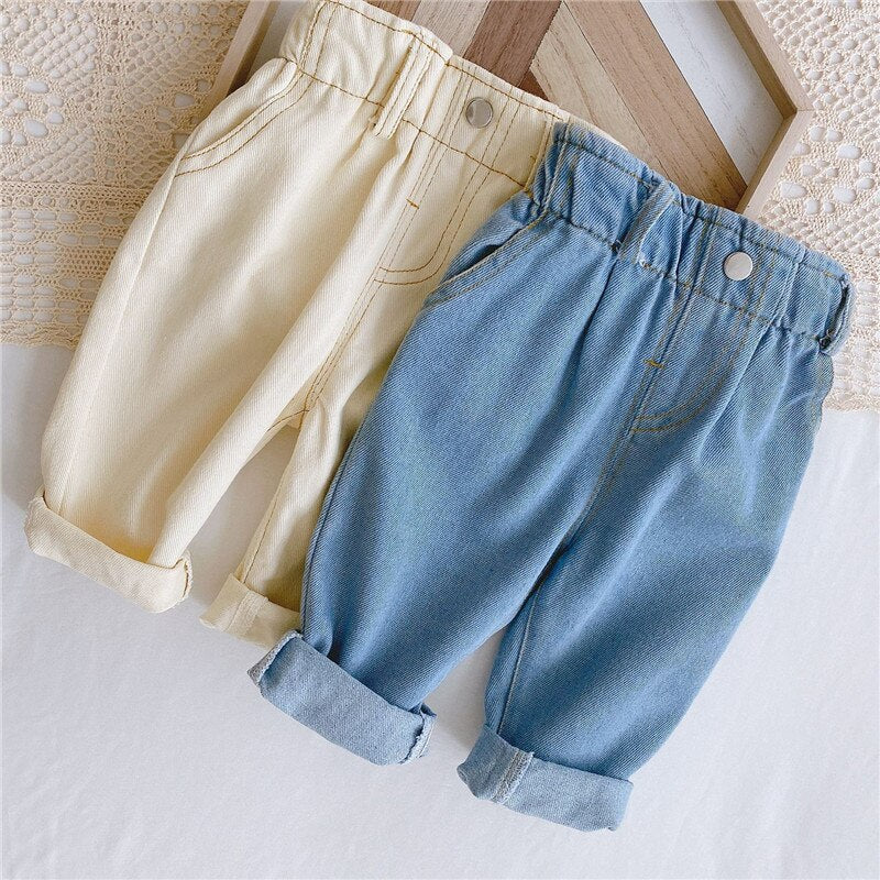 2023 spring new high waist baby jeans