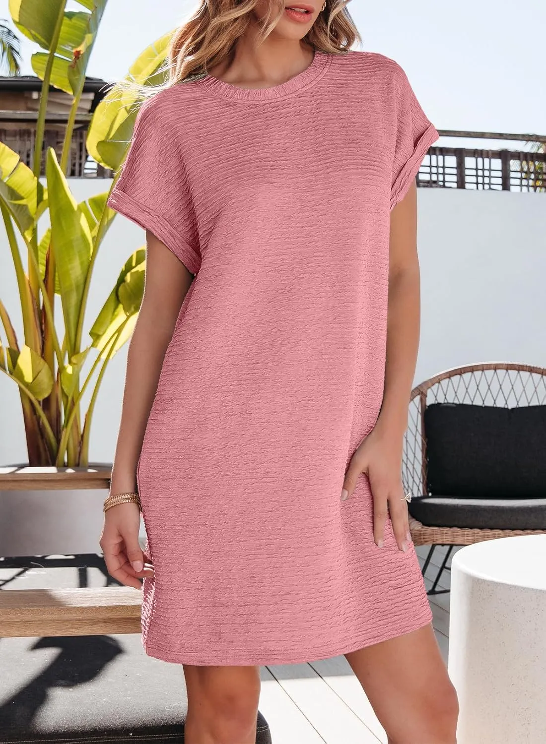 🔥🔥🔥🔥Women's Lightweight Summer T-shirt Dress with Pockets