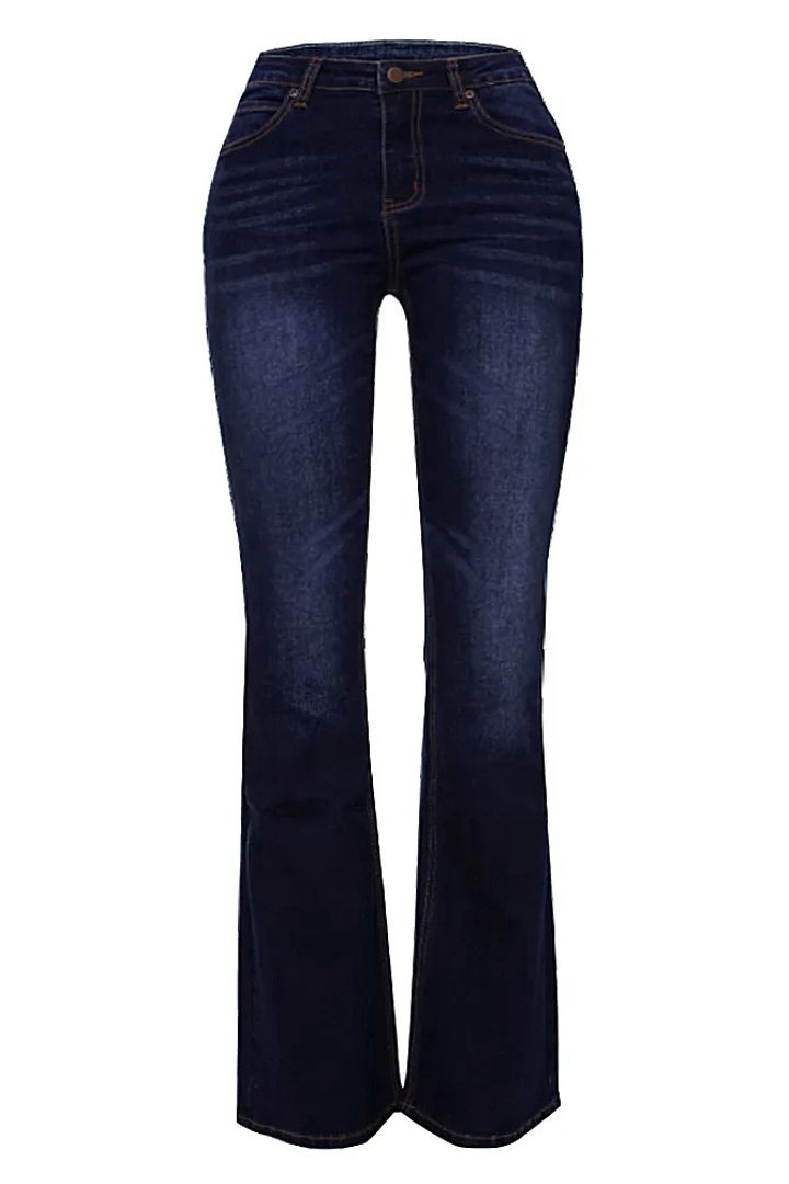 Vintage Mid Waist Flare Jeans