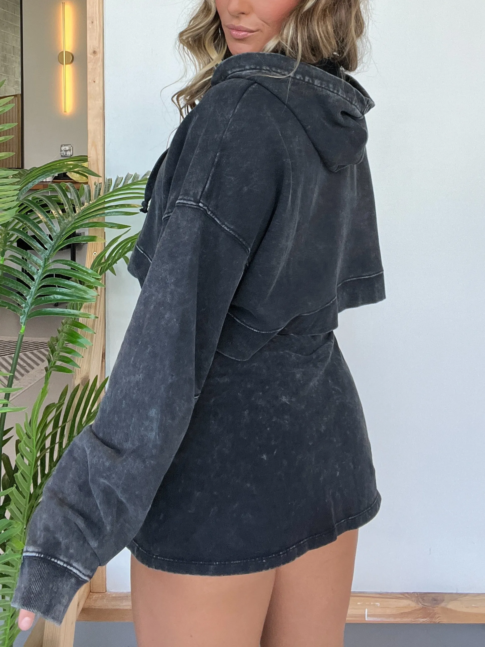 🔥🔥🔥🔥2024 Women's Lounge Washed Hoodie Skort Set(Buy 2 Free Shipping)