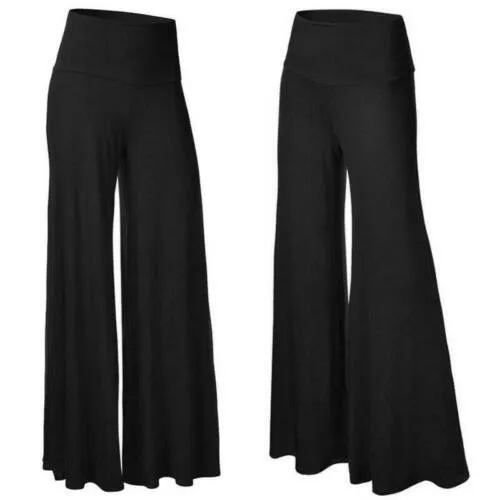 HIGH WAIST YOGA PANTS BOOTCUT FLARE LEG TUMMY CONTROL 4 WAY STRETCH QU