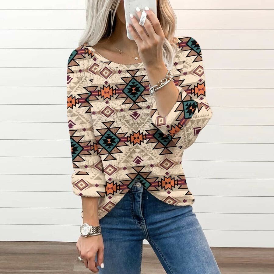 Geometric Elements Crew Neck Sweatshirt