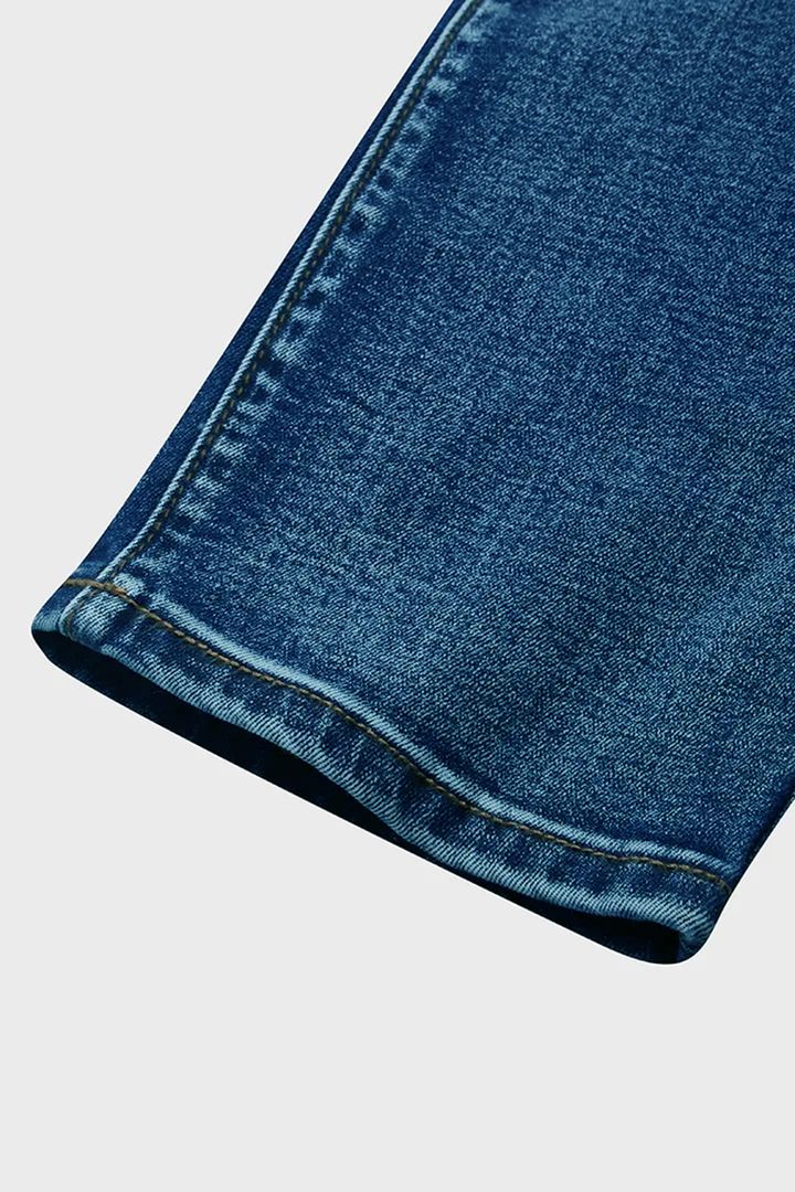 Midiross Button Fly High Waist Capris Jeans