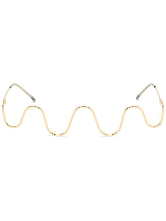 Alloy Half Rim No Lens Glasses