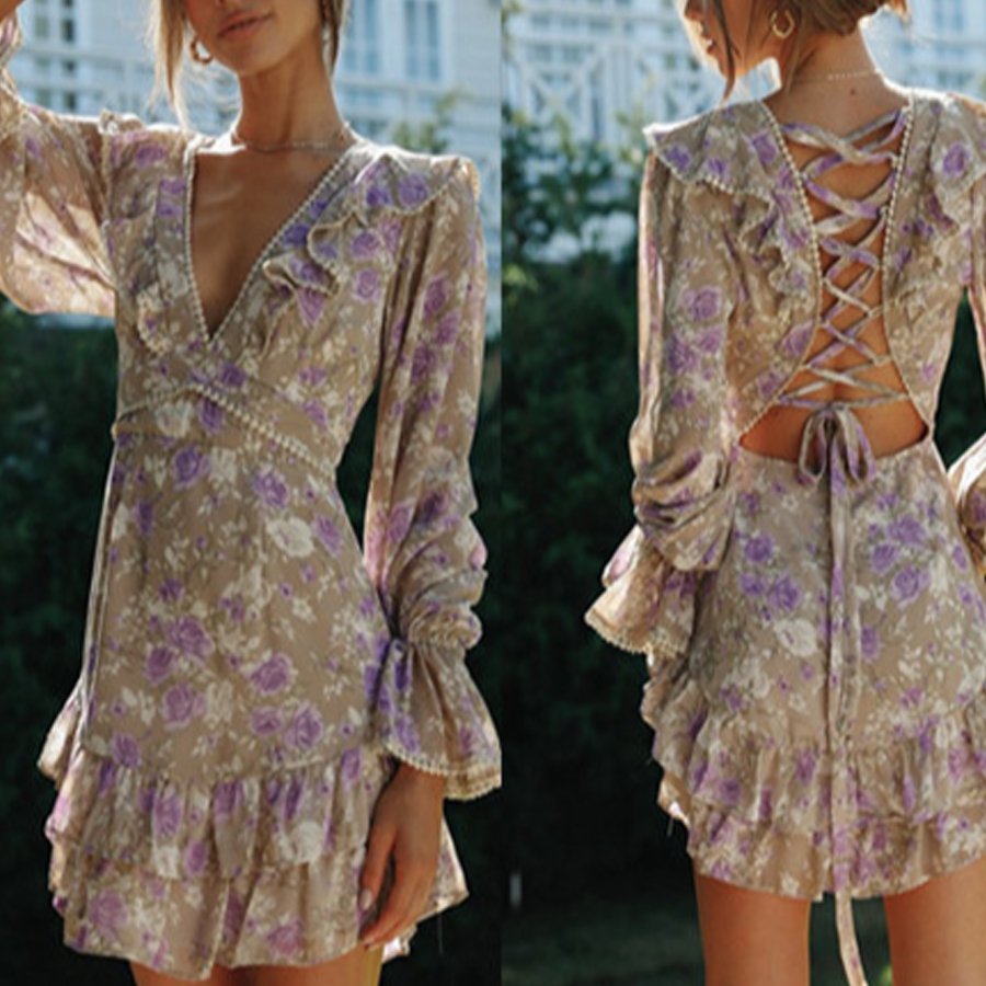 Ladies Fashion Floral Mini Skirt