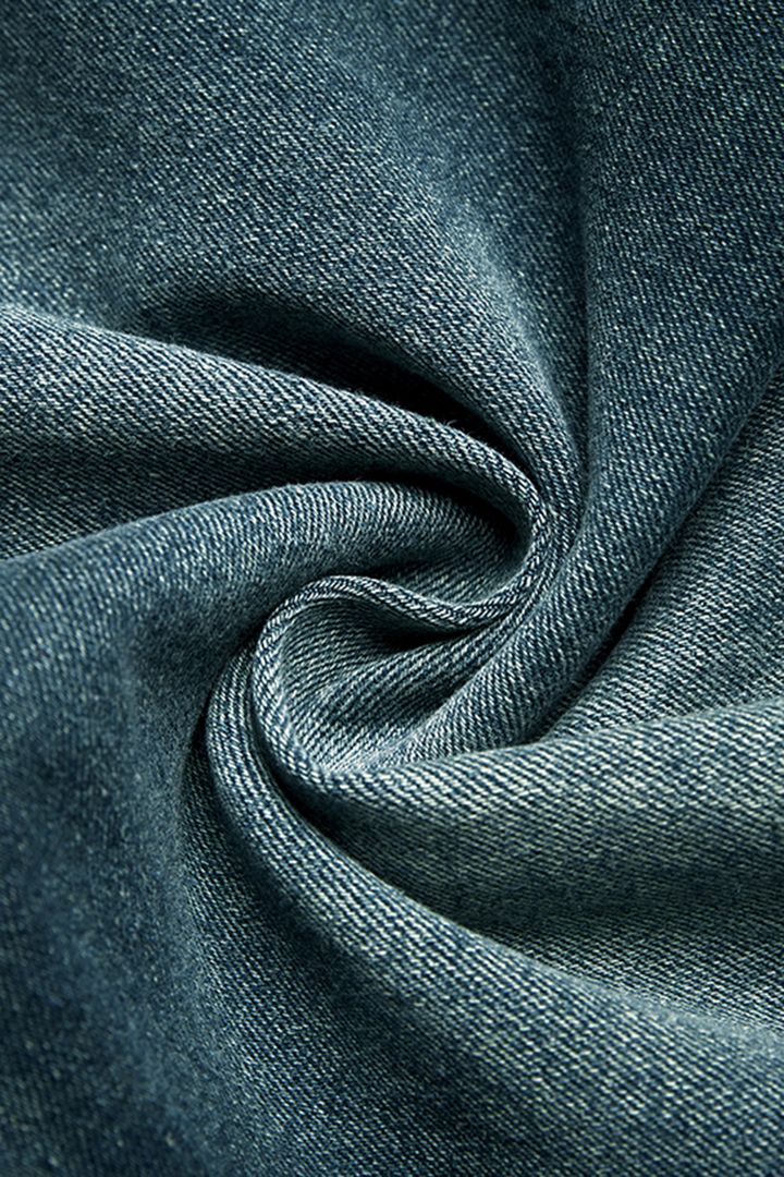 🔥🔥Midiross Washed Raw Hem Mid Waist Straight Leg Jeans